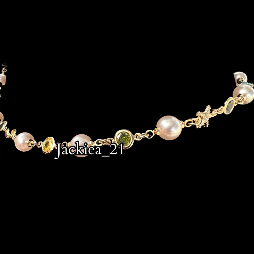 💙❤️ Coach Gold and Pearl Star Charm Necklace - Picture 4 of 6